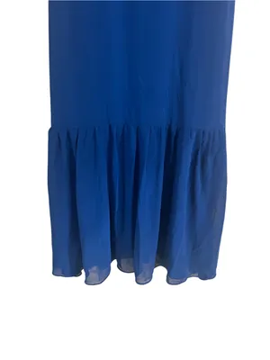 NEW Lulu’s Truly Gorgeous Dark Blue Ruffled Bustier Tie-Strap Maxi Dress XS NWT thumbnail 5
