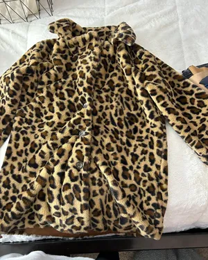 SheIn Leopard Print Fur Coat thumbnail 1