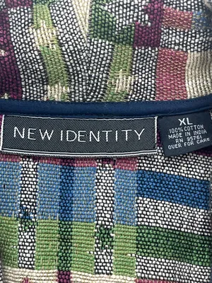 New Identity Vintage Americana Stars Stripes Womens Tapestry Blazer Jacket XL thumbnail 7