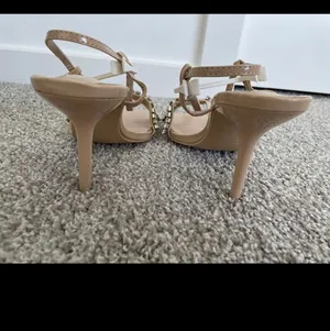 ZARA nude rhinestone heels thumbnail 3