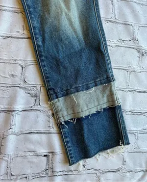 7 For All Mankind Cropped Jeans Button Fly 23 Womens Boho Festival thumbnail 2