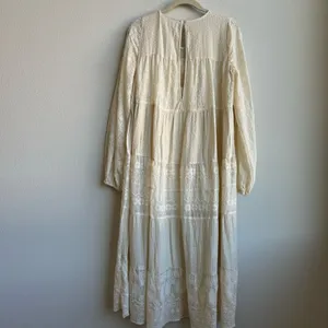 NWT Free People Gemma Cottagecore Lace Midi Dress Size XS Cream Boho Feminine thumbnail 6