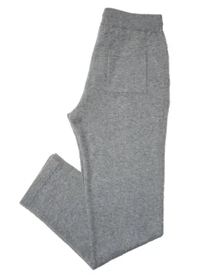 NWT Quince Mongolian Cashmere Straight Leg in Heather Grey Pull-on Knit Pants M thumbnail 10