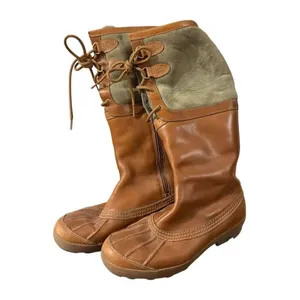 Ugg Belcloud tall leather boot tan and green size 8 thumbnail 2