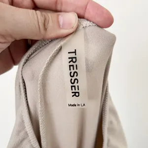 [TRESSER] Tan Criss Cross Tie Waist Ruched Low Rise Flare Leg Pants Size Small S thumbnail 12