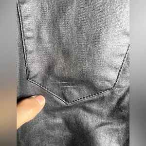 EDIKTED Luna Faux Leather Flare Leg Black Pants in size Medium. thumbnail 8