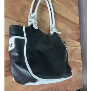 Y2K Vintage KATHY Van Zeeland Two-Tone Minimalist Retro Indie Shoulder Bag thumbnail 4