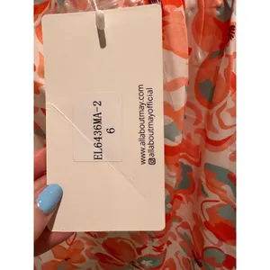 NWT All About May Orange Floral Halter‎ Midi Dress Size US 2 Vacation Open Back thumbnail 9