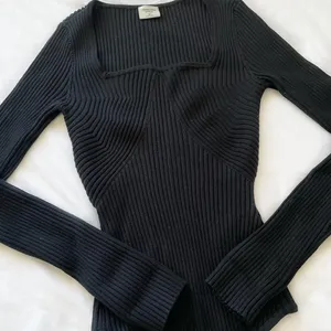 Abercrombie and fitch black square neck sweater bodysuit thumbnail 4