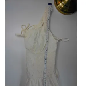 Sim & Sam Ivory Eyelet Smocked Tiered Midi Dress L NWT‎ Cottagecore Prairie Boho thumbnail 5
