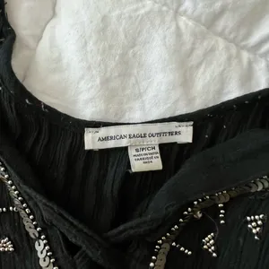 American Eagle Outfitters Black Sleeveless Sequin Jumpsuit thumbnail 3