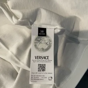 Versace Women's Fuchsia Crystal Embellished Logo T-shirt 100% Cotton, XS - NWT thumbnail 8