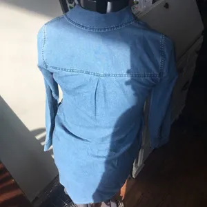 J Crew XXS split neck denim tunic thumbnail 2