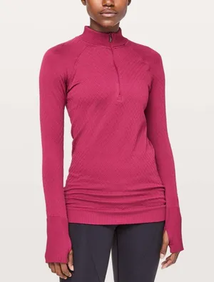 Lululemon Rest Less 1/2 Zip Star Ruby thumbnail 1