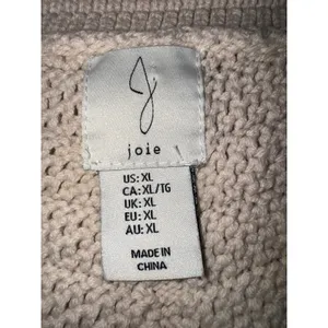 Joie Beige Knit Tank Top Sleeveless Cotton Blend Sweater XL Neutral Square‎ Neck thumbnail 4