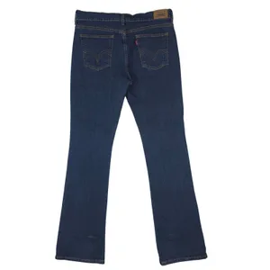 Vintage‎ Levis 515 Bootcut Jeans Women 8L (33x35) Dark Wash Blue Stretch Y2K thumbnail 2