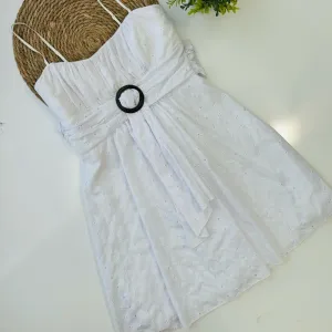 Crystal Doll White Eyelet Sundress DRESS 9‎ NWT thumbnail 3