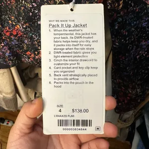 Lululemon Pack it Up‎ Jacket Flowerescent Multi Print Size 4 RARE thumbnail 4