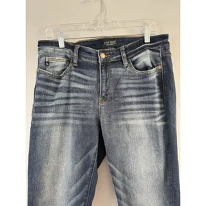 Judy Blue Relaxed Fit Jeans Women’s Size 15/32 Dark Blue Stretchy Tapered Leg thumbnail 3