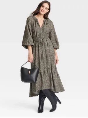 A New Day New women’s leopard print Long Sleeve Dress xs thumbnail 2