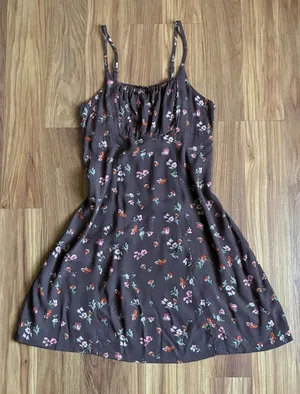 Wild Fable Floral Cami Mini Dress - Brown / Espresso Size XS thumbnail 1