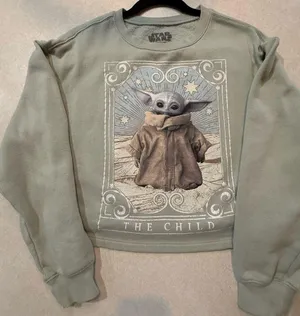 Star Wars The Child Graphic Sweatshirt in Sage thumbnail 1