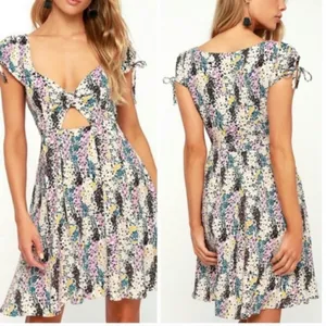 New free people‎ keyhole miss right floral dress small thumbnail 10