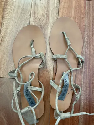 Steve Madden Lace Up Gladiator Tan Sandals thumbnail 3