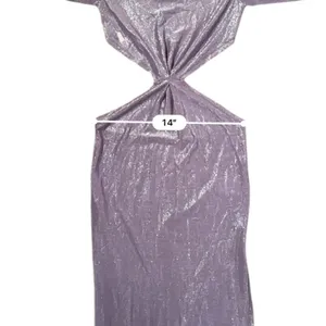 RTR Bronx & Banco Amara Lilac Cut Out Side Slit Long Sleeve Maxi Dress‎ Sz 4 thumbnail 16