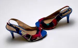 Multicolor Open Toe Heels 7.5 Pink thumbnail 1