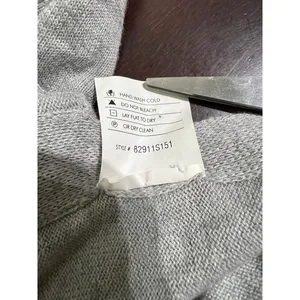 REPEAT Easy Knit Gray Cotton Viscose‎ Crewneck Relaxed Sweater Size 38 S thumbnail 6