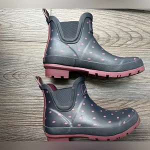 Joules Wellibob‎ Polka Dot Rain Boots woman's size 6 thumbnail 3