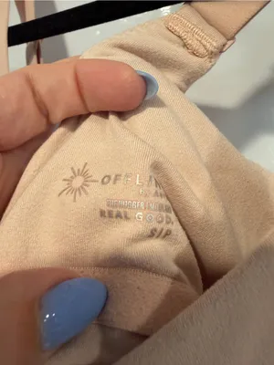 Nude Peach Aerie Crop Bralette Tank Top‎ thumbnail 2