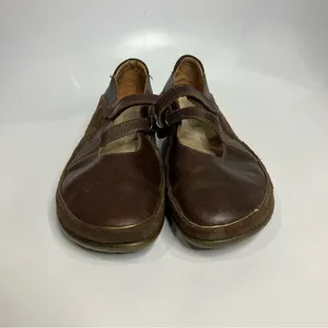 Naot Matai mary‎ Jane style shoes brown & gold leather size 37 thumbnail 2