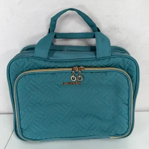 BAGSMART Large Hanging Toiletry Bag Quilted Teal Travel Cosmetic Case Organizer thumbnail 2