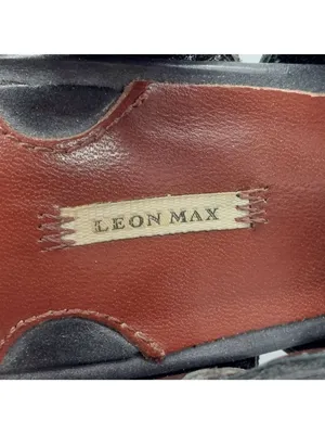 Leon Max All Leather High Heel 4.75" Tall Gray Strappy Shoes Size 8M Sexy thumbnail 8
