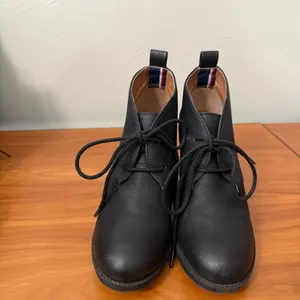 Tommy Hilfiger Duff Tower Lace Up Stacked Heel Black Heel Dark Academia Gothic 6 thumbnail 5