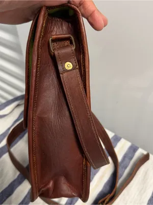GVB Natural World Brown Genuine Leather Messenger Crossbody Satchel Bag Vintage thumbnail 11