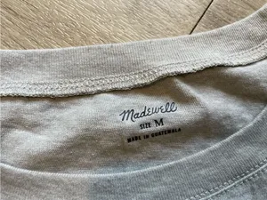 Madewell Light Gray Short Sleeve Crewneck Tee thumbnail 2