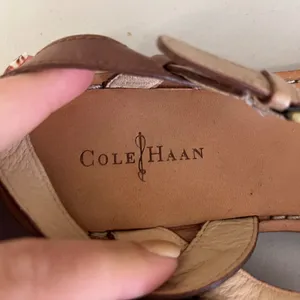 Cole Haan Minetta Leather Ankle Strap Sandals Orange Tan Buckle Women Size 7‎ thumbnail 6