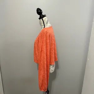 REFINERY 29 Coral V-Neck Long Sleeve Crop Top Size XL thumbnail 7