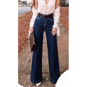 Spanx Shape Every Wear Wide Leg Jeans Raw Indigo High-Rise Waist Shapewear Denim thumbnail 6