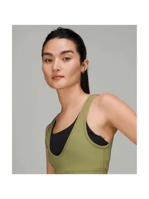 Lululemon Power‎ Pivot Tank Size 10 Bronze Green Ribbed Reversible Crop Classic thumbnail 9
