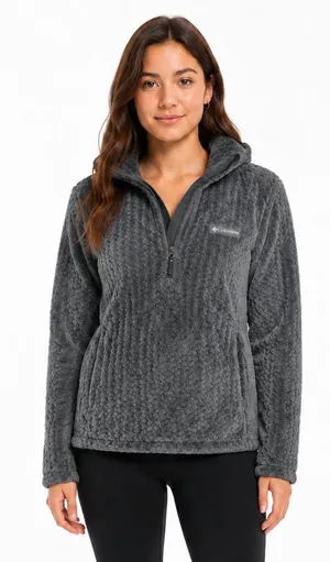 Columbia Ruby Lake Plush Half Zip Fleece S Gray thumbnail 1