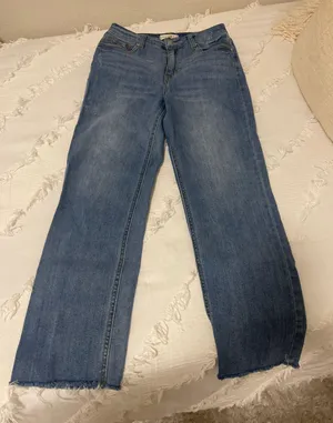 Francesca's Harper Heritage High Rise Straight Jeans thumbnail 1
