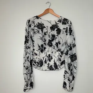 Free People Floral Long Sleeve Ruched Blouse thumbnail 5