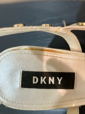DKNY Ivory Strappy Studded Block Heel Sandals thumbnail 10