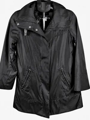 Marc New York Andrew Marc XS Black Raincoat Jacket Detachable Liner Faux Leather thumbnail 10