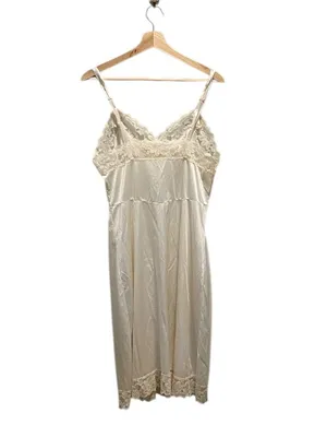 Lorraine Vintage Slip Dress Cream Size 40(L) Coquette Retro Romantic Y2K Summer thumbnail 8