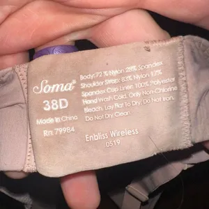 Soma nude Enbliss wireless jersey knit 38D comfortable bra thumbnail 3